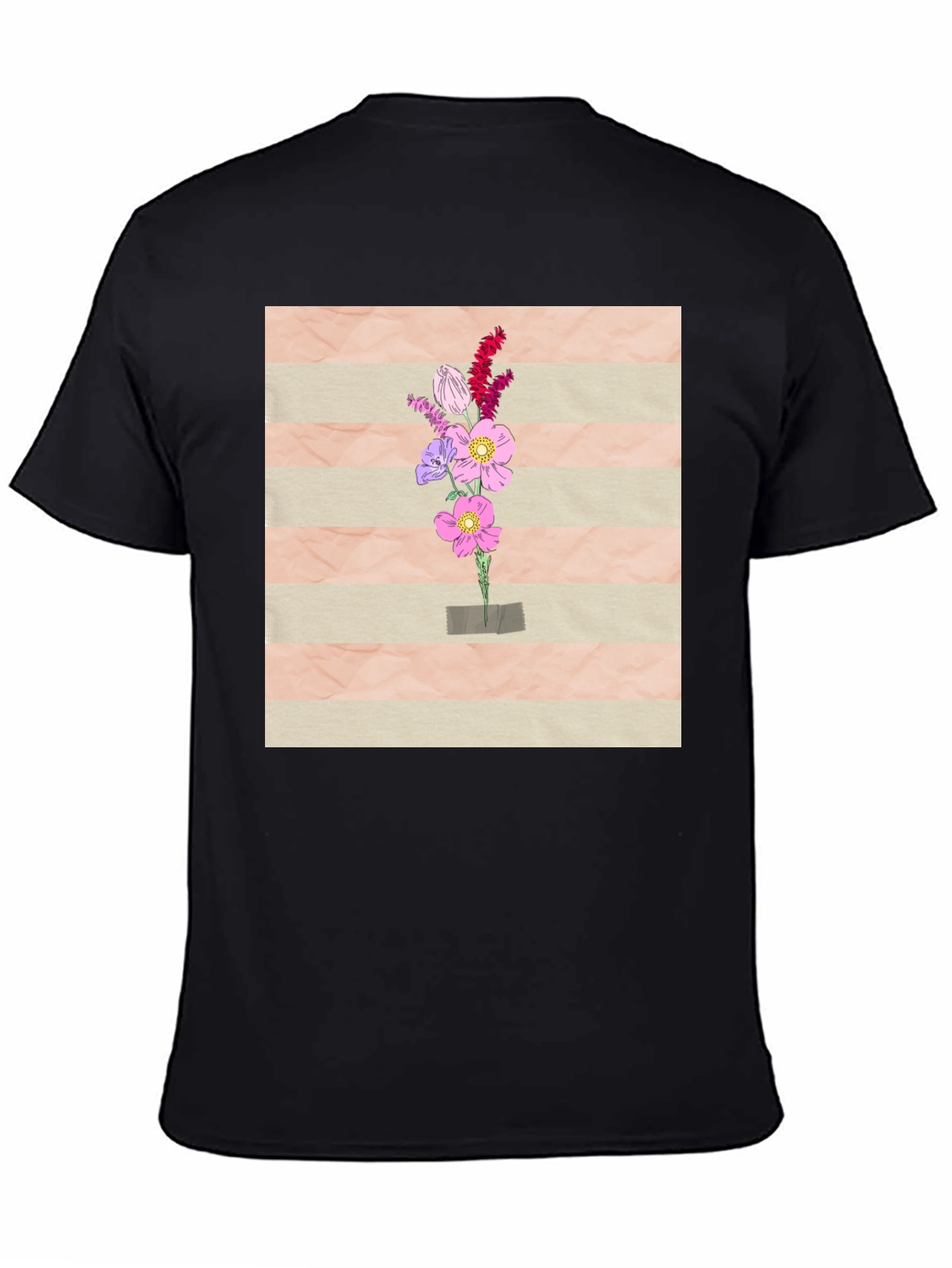 Floral Bouquet Graphic Tee - Artistic Design