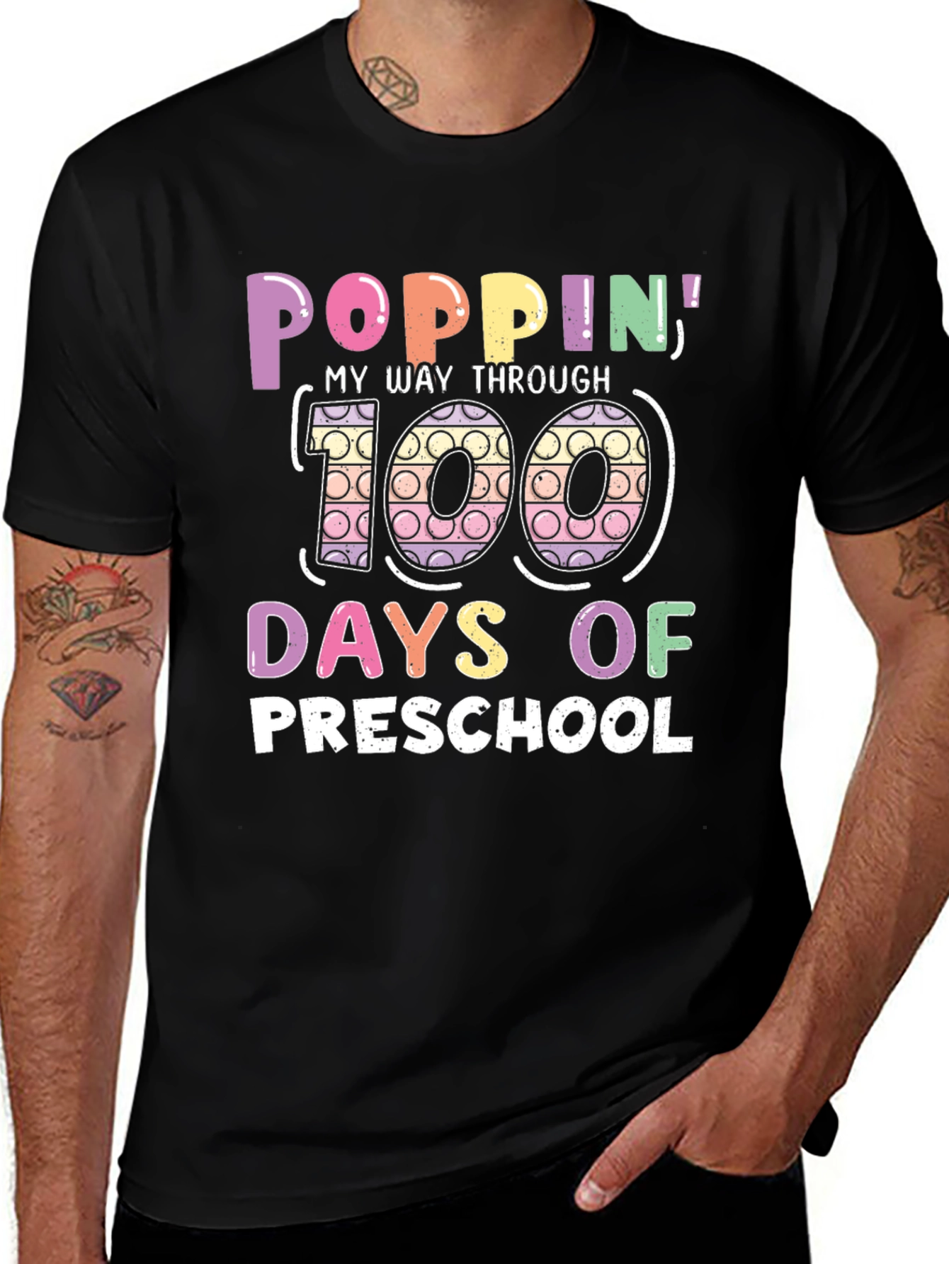 Poppin 100 Days of Preschool T-Shirt