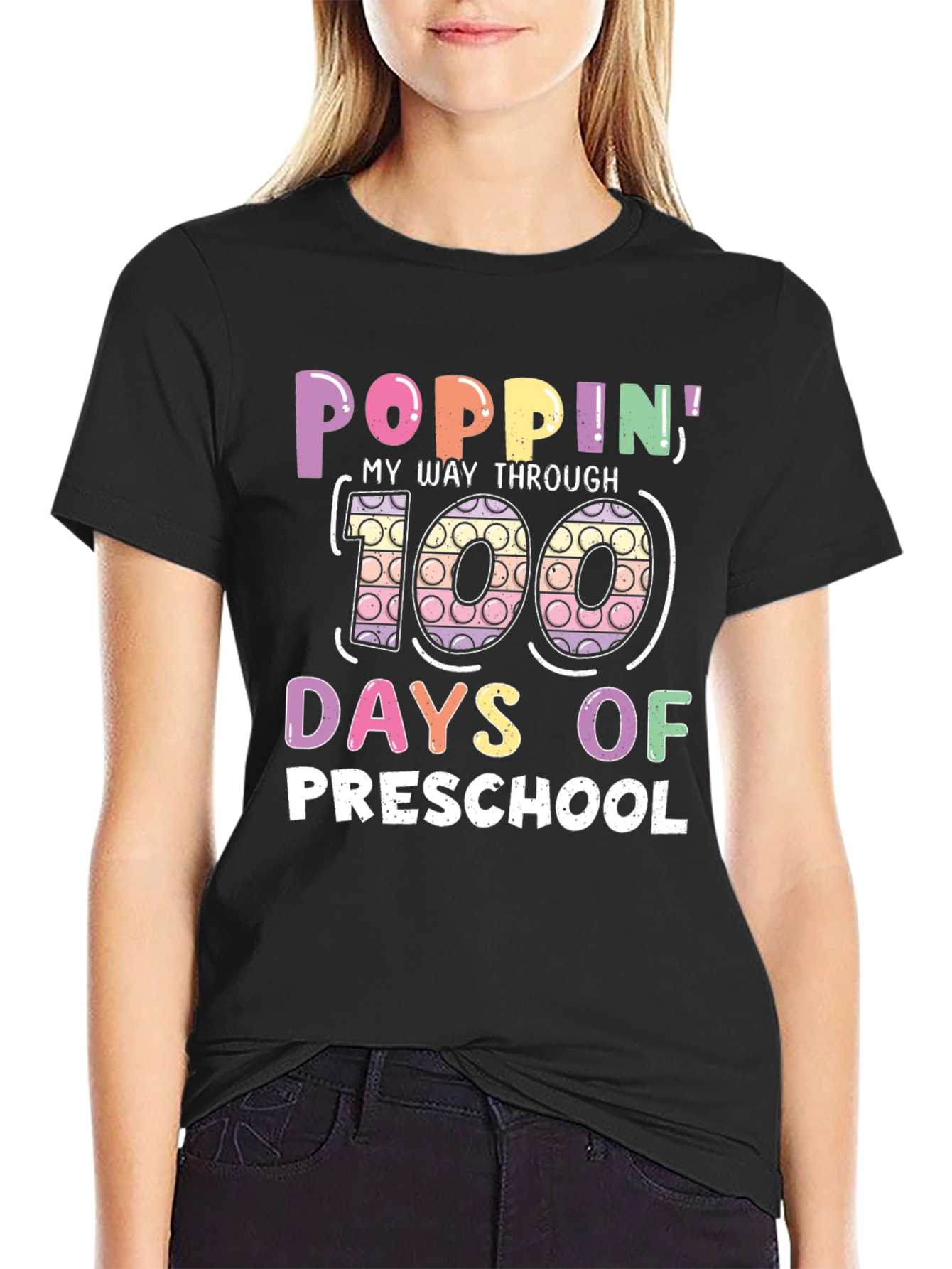 Poppin 100 Days of Preschool T-Shirt